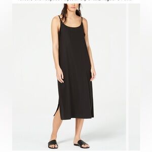 Eileen Fisher 100% silk Classic Black Dress